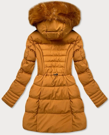 CIEPŁA ZIMOWA KURTKA DAMSKA ŻÓŁTA (H997-37)