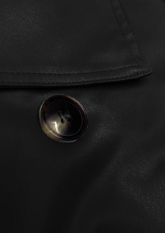 Kurtka z klapami na podszewce czarna (1802#-1)