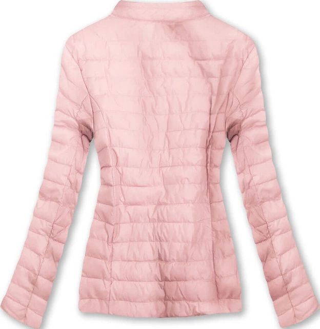 PIKOWANA KURTKA ZE STÓJKĄ JASNORÓŻOWA (W71)
