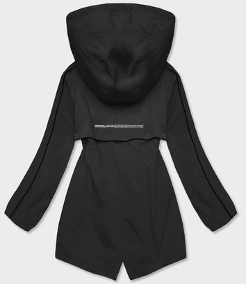 Cienka kurtka damska na podszewce czarna (B8119-1)