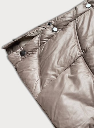 Lekka długa kurtka damska camel (H-203)