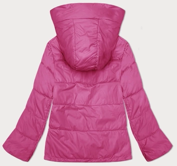 Luźna kurtka damska z kapturem Miss TiTi różowa (2360)