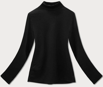 BLUZKA ZE STÓJKĄ W PRĄŻKI CZARNA (646ART)