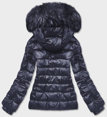 Krótka kurtka damska zimowa granatowa (YP-20129-55)