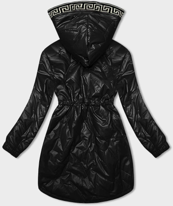 Kurtka damska z ozdobnym pikowaniem S'West czarna (B8146-1)