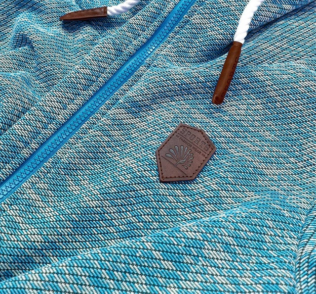 BLUZA DRESOWA DAMSKA MELANŻ TURKUS (58331)