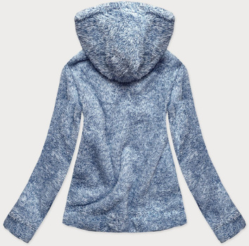 PLUSZOWA DAMSKA BLUZA MELANŻ GRANATOWA (HH034)