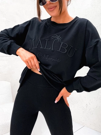 Sportowy komplet z legginsami czarny (VE88)