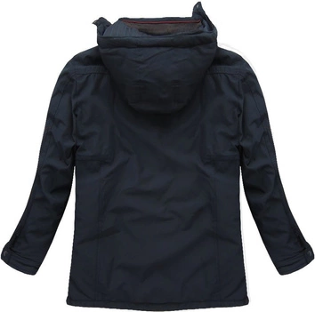 MĘSKA KURTKA ZIMOWA Z KAPTUREM GRANATOWA (M830)