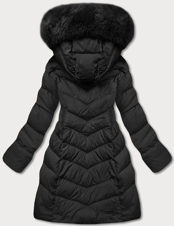 Zimowa kurtka z kapturem czarna (ty045-1)