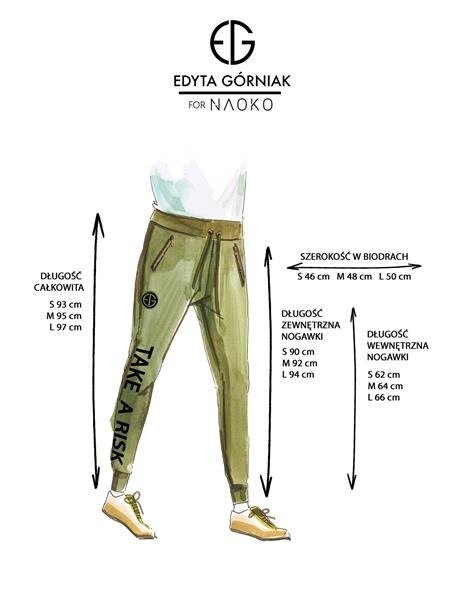 SPODNIE TAKE A RISK EDYTA GÓRNIAK FOR NAOKO KHAKI (RISK)