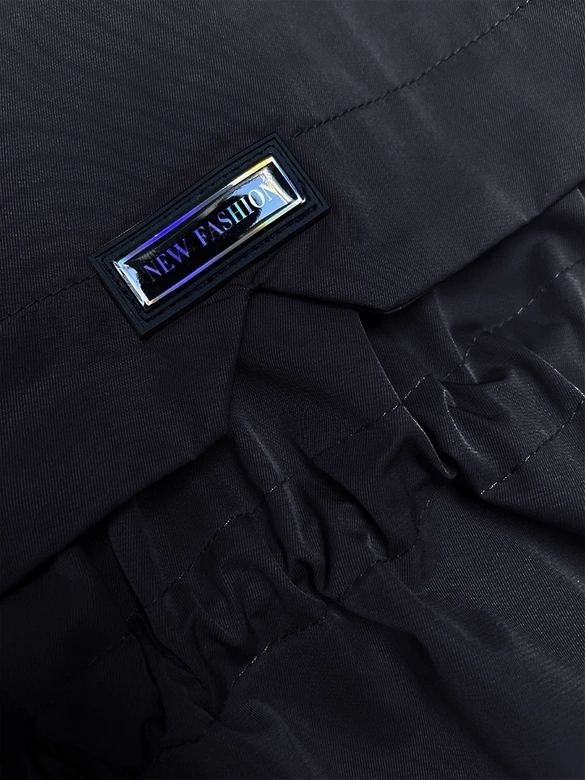 Parka z ozdobną podszewką BH Forever granatowa (BH-2401BIG)