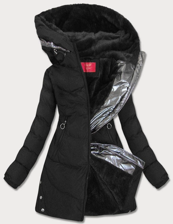 WODOODPORNA ZIMOWA KURTKA DAMSKA CZARNA (M-231)