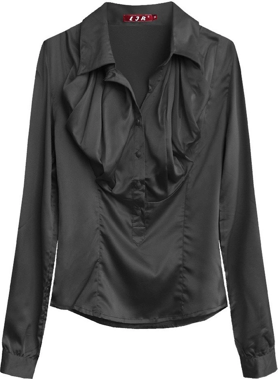 SATYNOWA KOSZULA CZARNA (1067)