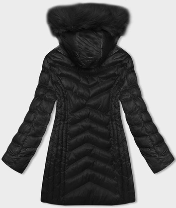 Pikowana przejściowa kurtka damska czarna (5M3162-392)