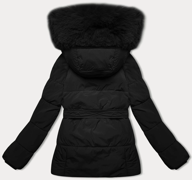 Przejściowa kurtka z paskiem J Style czarna (16M9183-392)