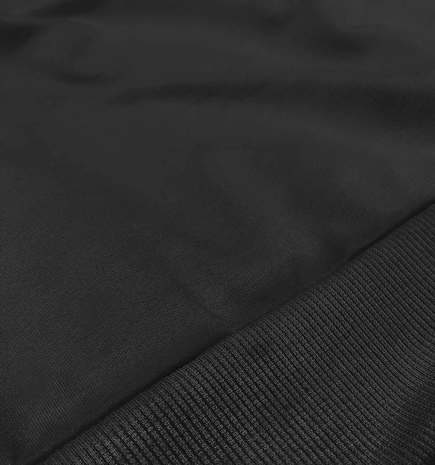 Cienka krótka bluza dresowa damska czarna (8B938-3)