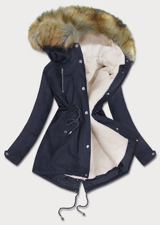 DAMSKA PARKA Z PODPINKĄ GRANATOWA (1998)