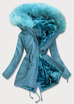 ZIMOWA PARKA DAMSKA NIEBIESKA (D-196-5)