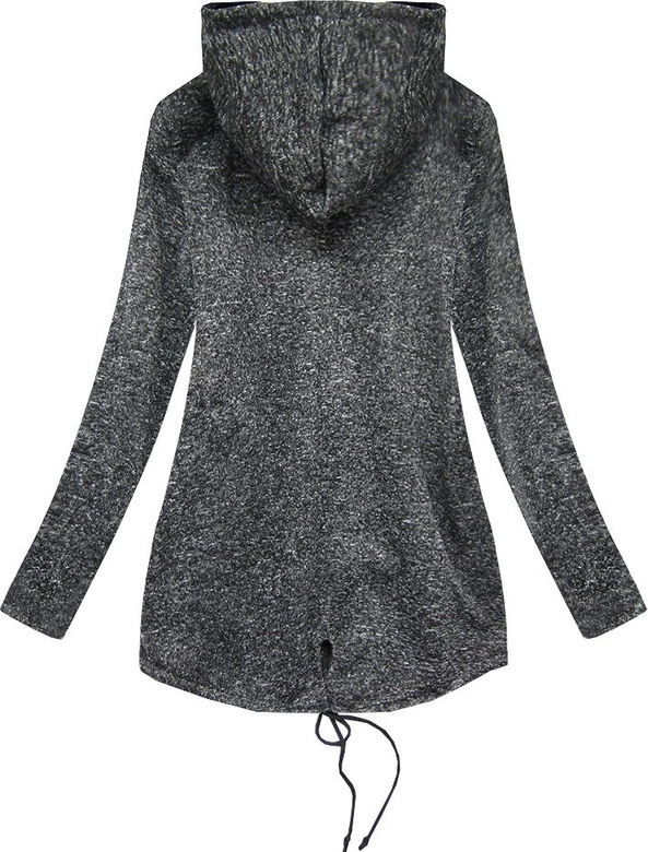 BLUZA Z KAPTUREM GRAFITOWA (546ART)