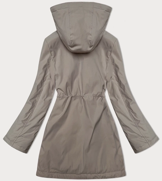 Cienka kurtka z kapturem S'West ciemny beż (B8236-46)