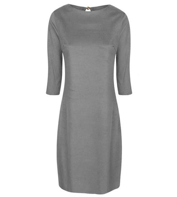 TRAPEZOWA SUKIENKA A'LA ZAMSZOWA SZARA (420)