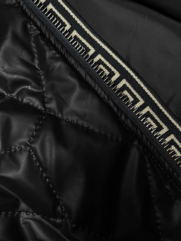 Kurtka damska z ozdobnym pikowaniem S'West czarna (B8146-1)