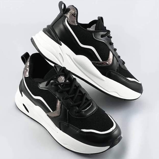 Sportowe buty damskie czarne (bs-06)
