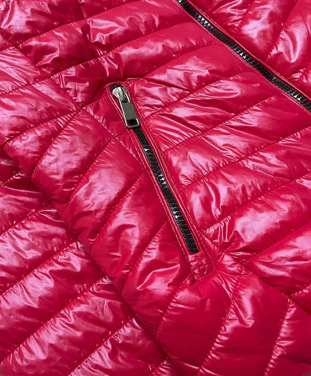 Pikowana kurtka damska czerwona (6384)