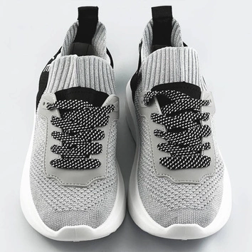 Wsuwane sneakersy damskie srebrne (ll66-3sp)