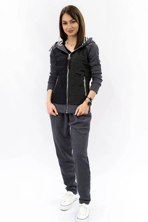 KOMPLET DRESOWY DAMSKI CZARNO-GRAFITOWY (AMG683A)