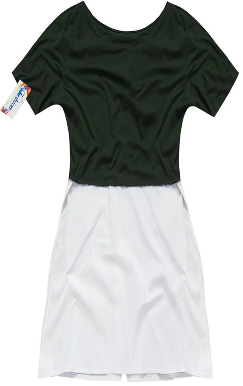 TUNIKA Z ŁĄCZONYCH MATERIAŁÓW KHAKI (ART9/2)