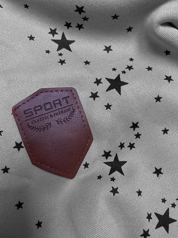 Rozpinana damska bluza w gwiazdki szara (2313)