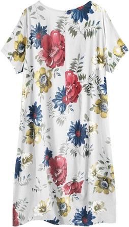 BAWEŁNIANA SUKIENKA OVERSIZE BIAŁA (341ART)