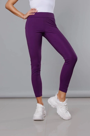 Legginsy treningowe damskie ciemny fiolet (54350)