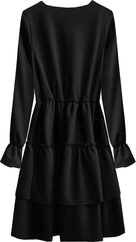 SUKIENKA Z WIĄZANYM DEKOLTEM CZARNA (511ART)