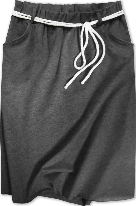 DRESOWA SPÓDNICA Z KIESZENIAMI GRAFIT (592ART)