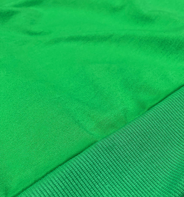 Cienka krótka bluza dresowa damska zielona (8B938-27)