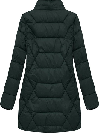 PIKOWANA KURTKA Z KAPTUREM BUTELKOWA ZIELEŃ (B2644)