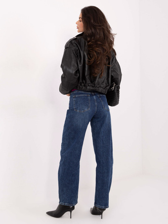 Jeansowe spodnie damskie balloon fit Goodlookin granatowe (RE3220)