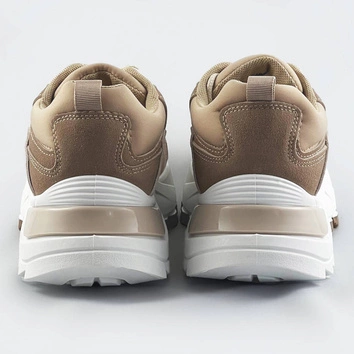 Sneakersy z łączonych materiałów khaki (1109)