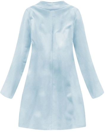 MINIMALISTYCZNY PŁASZCZ ASYMETRYCZNY BŁĘKITNY (176/1ART)