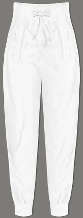 Cienkie spodnie dresowe białe (CK03-1)