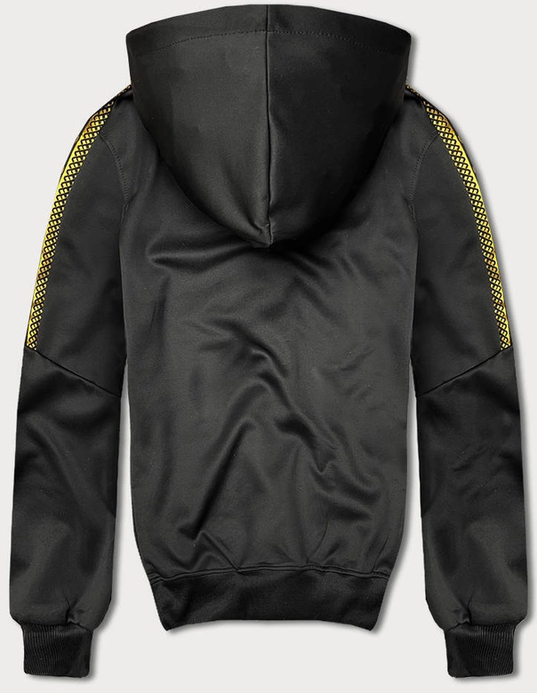 Męska bluza z kapturem czarna (8B1100-3)