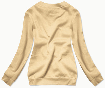 Bluza dresowa damska ze ściągaczami jasny beżowy (W01-159)