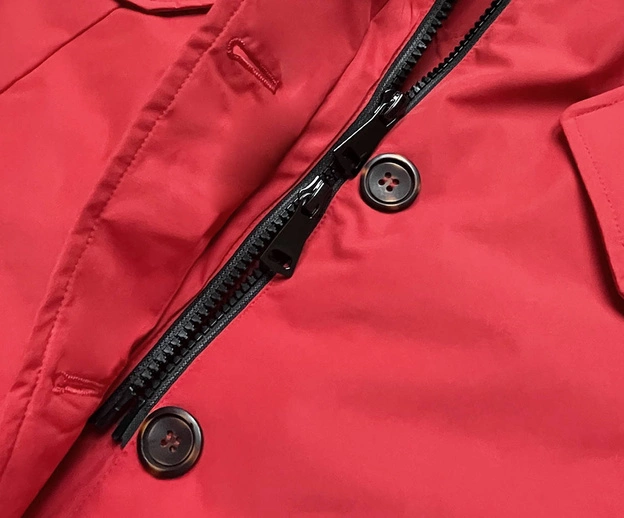 Zimowa kurtka damska z kapturem czerwona (j9-065)