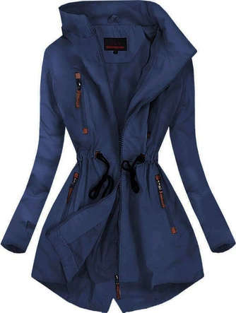 KURTKA TYPU PARKA GRANATOWA (2028-2)
