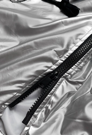 Przejściowa kurtka damska srebrna (741art)