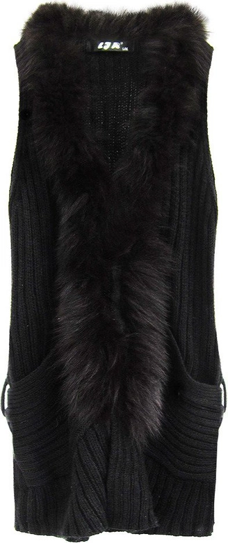 SWETERKOWA KAMIZELKA CZARNA (1596)