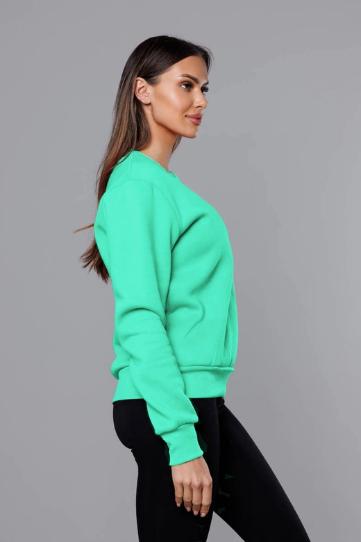 BLUZA DRESOWA DAMSKA ZE ŚCIĄGACZAMI MIĘTOWA (W01-39)